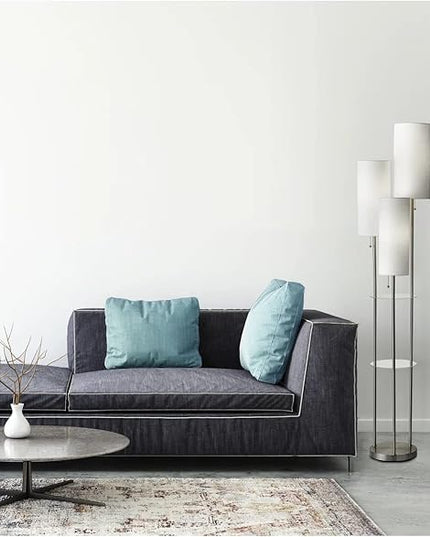 Adesso 4305-22 Trio Floor Lamp, 68.00 x 14.00 x 11.70 inches, Brushed Steel - LeafyLoom