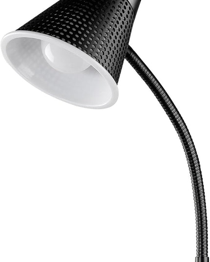 Globe Electric 12708 59" 1-Light LED Floor Lamp, Black, Matte Finish, Plastic Mesh Shade, LED Bulb Included, Floor Lamp for Living Room, Floor Lamp for Bedroom, Home Office Accessories - LeafyLoom