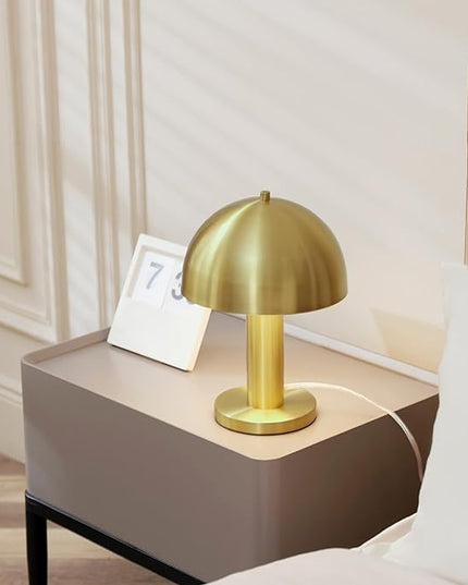 Globe Electric Novogratz x 65856 Olivia 12" Table Lamp, Matte Brass - LeafyLoom
