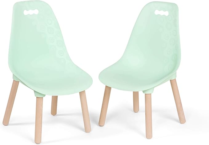 B. toys- B. spaces – Chairs For Kids – 2 Chairs – Wooden Legs - Furniture For Kids – Kid Century Modern: Chair Set - Mint- 3 Years + - LeafyLoom