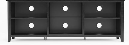 70Inch TV Stand Base, Entertainment Center Cabinet Media Console for Living Room, Bedroom, Black-1 - LeafyLoom