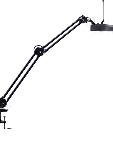 Quality Optics® Professional Series Illuminated Workstation Swing Arm Magnifier White 3LED Diopter with Stand - LeafyLoom