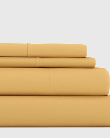 Linen Market Bed Sheets for King Size Bed (Gold) - Sleep Better Than Ever with These Soft and Cooling King Sheets - Deep Pocket Fits 16" Thick Beds - 4 Piece King Sheet Set. - LeafyLoom