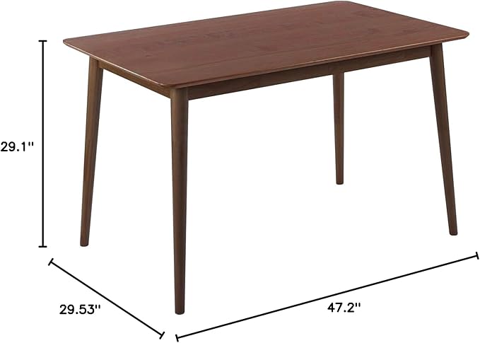 Dining Table Kitchen Table 47" Dining Room Table Small Kitchen Table for Small Spaces Table Modern Home Furniture Dinner Table Rectangular (Espresso) - LeafyLoom