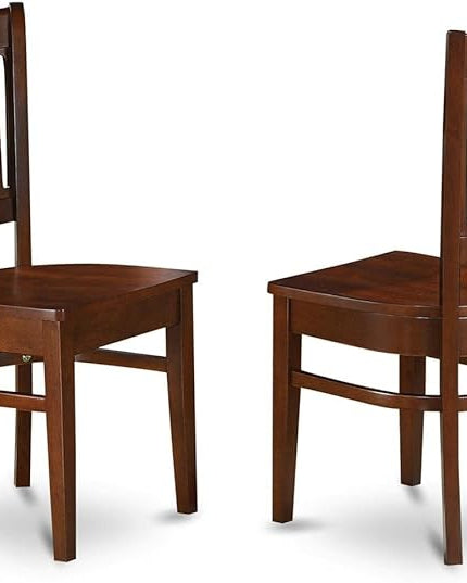 East West Furniture DLVA5-ESP-W Dublin 5 Piece Kitchen Set for 4 Includes a Round Dining Room Table with Dropleaf and 4 Solid Wood Seat Chairs, 42x42 Inch - LeafyLoom