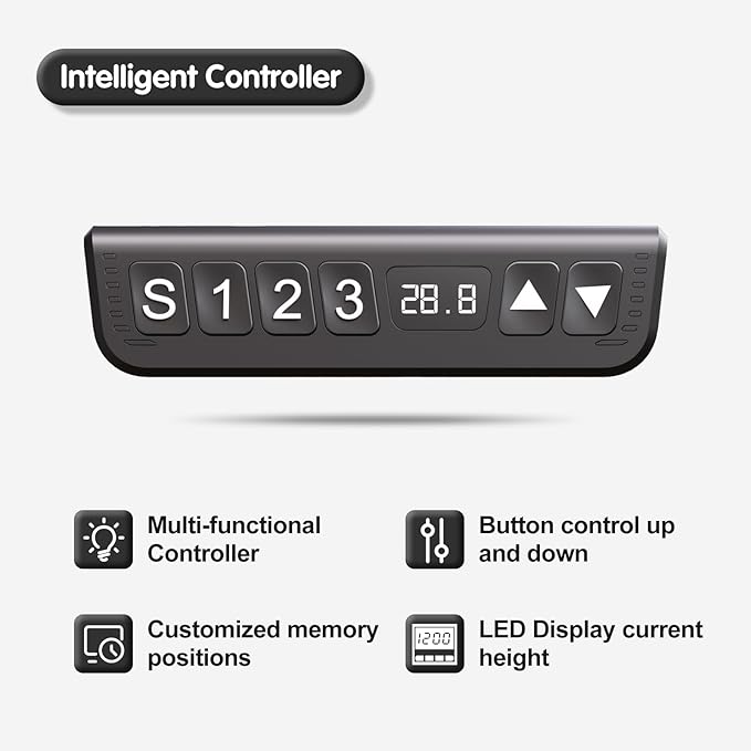 Electric Standing Desk, Multifunctional Standing Desk Adjustable Height, 55 * 24 Standing Desk with 4 Drawers, Ergonomic Adjustable Standing Desk with Keyboard Tray, Snow White - LeafyLoom