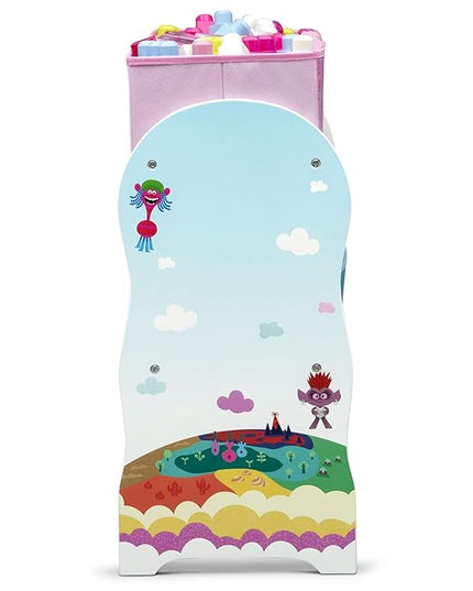 Delta Children Design and Store 6 Bin Toy Storage Organizer, Trolls World Tour - LeafyLoom