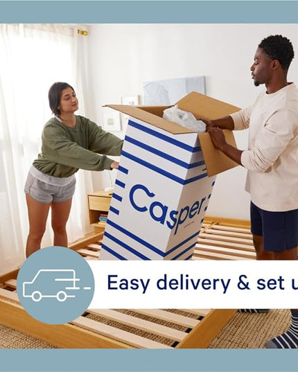 Casper Sleep Element, Medium Firm Twin Mattress - Memory Foam + Support - 100-Night Trial - CertiPUR-US Mattress, Grey - LeafyLoom