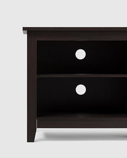 Walker Edison Wren Classic 6 Cubby TV Stand for TVs up to 80 Inches, 70 Inch, Espresso - LeafyLoom