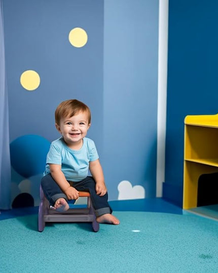 Mini Plastic Stool for Toddler, Small Kids Activity Chair & Seat for Bathroom Bedroom Living Room, Mini Portable Chair for Kids Aged 1-3, Indoor & Outdoor Use - LeafyLoom