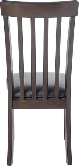 Signature Design Dining Room Chair and Table Set (Set of 2) + Rectangular Table, Dark Brown - LeafyLoom