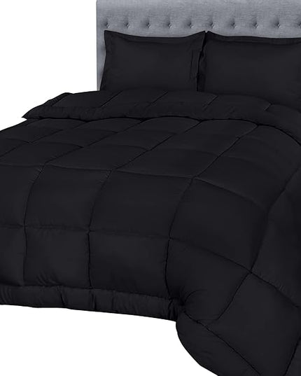 Utopia Bedding King Size Comforter Set with 2 Pillow Shams, Bedding Comforter Sets, Down Alternative Black Comforter, Soft and Comfortable, Machine Washable (Pack of 3) - LeafyLoom
