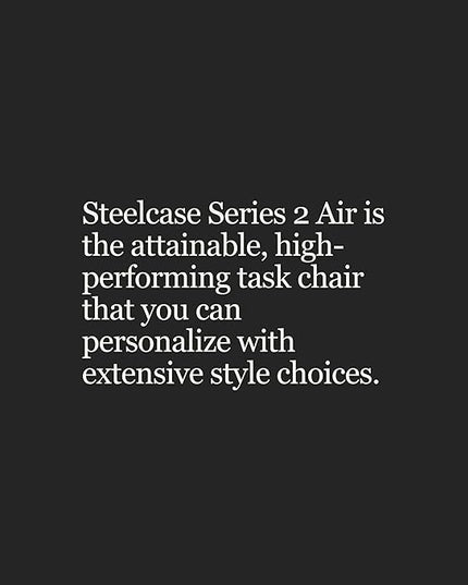 Steelcase Series 2 Office Chair - Ergonomic Work Chair with Wheels for Carpet - with Back Support, Weight-Activated Adjustment & Arm Support - Adjustable Rolling Chairs for Desk - Licorice - LeafyLoom