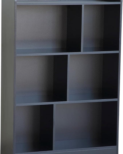 Book Shelf with Back Panel Stability 6 Cube Bookcase Multifunctional Cube Storage Organizer for Bedroom Living Room Office Closet School in Black with 31.49''W - LeafyLoom
