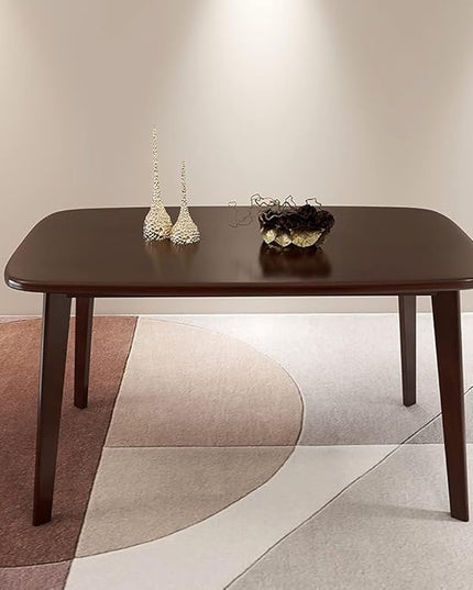 Mid Century Modern Real Solid Wood Dining Table,Working Desk,Walnut,47inch - LeafyLoom