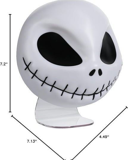 Paladone Nightmare Before Christmas Jack Mask Light and Halloween Decoration - Wall-mounted or Free-Standing, USB Cable Included - 18Cm Shaped Jack Skellington Lighting - LeafyLoom