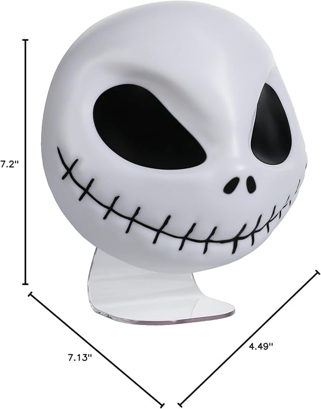 Paladone Nightmare Before Christmas Jack Mask Light and Halloween Decoration - Wall-mounted or Free-Standing, USB Cable Included - 18Cm Shaped Jack Skellington Lighting - LeafyLoom
