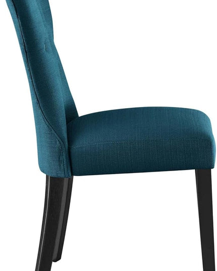 Modway Silhouette Modern Tufted Upholstered Fabric Parsons Kitchen Room, One Dining Chair, Azure - LeafyLoom
