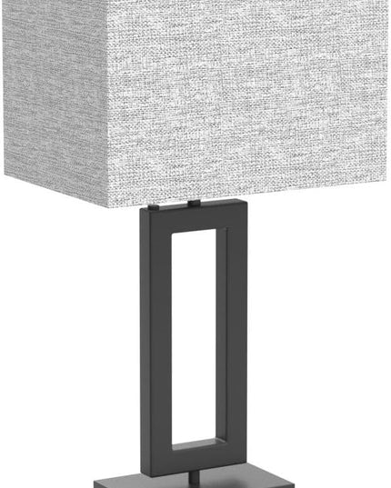 22’’ Tall Set of 2 Touch Control Table Lamp w. 2 USB Ports, 3-Way Dimmable Modern Bedroom Bedside Touch Lamps w. Fabric Gray Shade for Living Room End Table Nightstand Reading - LeafyLoom