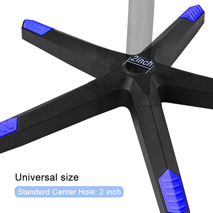28 inch Nylon Gaming Chair Base Replacement with 5 Casters, Heavy Duty Office Chair Base Part - LeafyLoom
