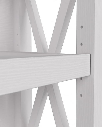 Bush Furniture Key West 2-Shelf 30-inch H Small Bookcase, Pure White Oak (KWB124WT-03) - LeafyLoom