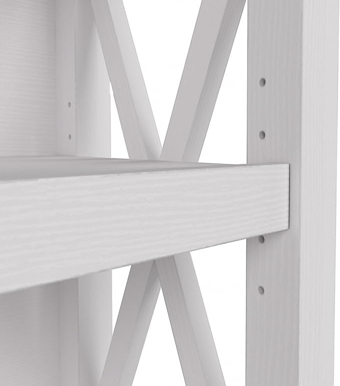 Bush Furniture Key West 2-Shelf 30-inch H Small Bookcase, Pure White Oak (KWB124WT-03) - LeafyLoom
