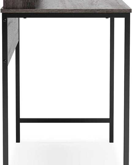 Signature Design by Ashley Freedan Modern Industrial Home Office Writing Desk, Dark Gray - LeafyLoom