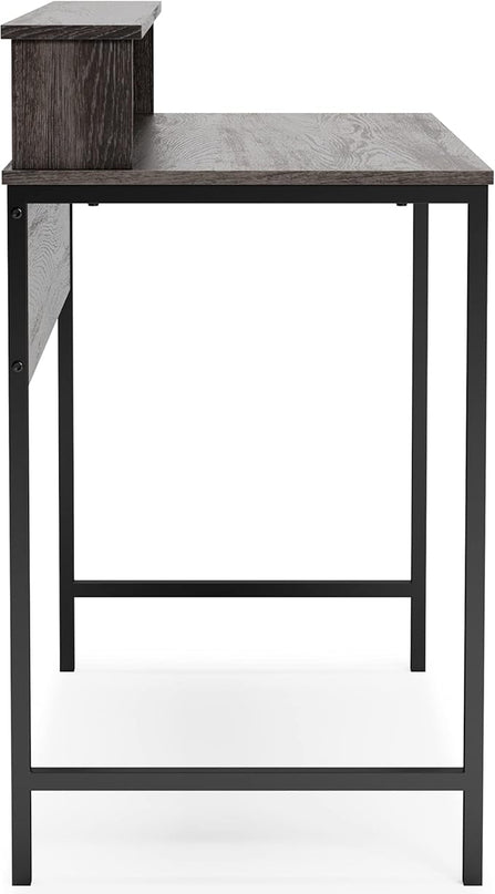 Signature Design by Ashley Freedan Modern Industrial Home Office Writing Desk, Dark Gray - LeafyLoom