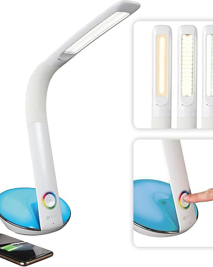 OttLite LED Desk Lamp with Color Changing Base - LeafyLoom