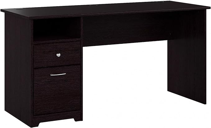 Bush Furniture Cabot 60W Computer Desk with Drawers, Espresso Oak (WC31860-03) - LeafyLoom