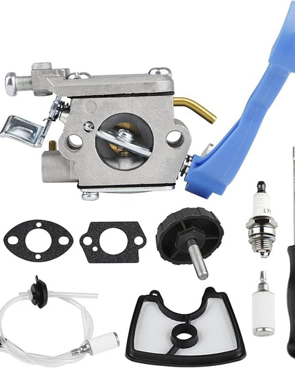 125b Carburetor for Husqvarna 125B 125BX 125BVX Leaf Blower Engine Replace for Zama C1Q-W37 590460102 with 125B Air Filter Fuel Line Kit - LeafyLoom