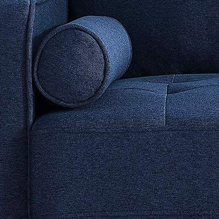 Lifestyle Solutions Lexington Armchair, Navy Blue - LeafyLoom