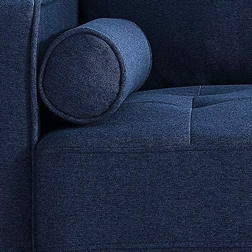 Lifestyle Solutions Lexington Armchair, Navy Blue - LeafyLoom