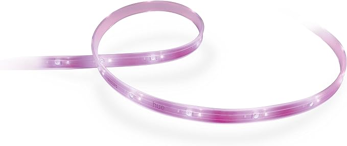 Philips Hue Indoor 3-Foot Smart LED Light Strip Plus Extension - Color-Changing Single-Color Effect - Requires Base Kit - Control with Hue App - Works with Alexa, Google Assistant and Apple HomeKit PhilipsHue