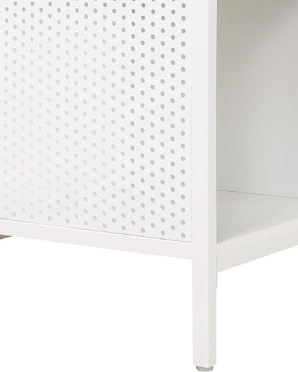 OSP Home Furnishings Ace Contemporary Modern Storage Cube Bookcase, 8 Cubes, White Finish - LeafyLoom