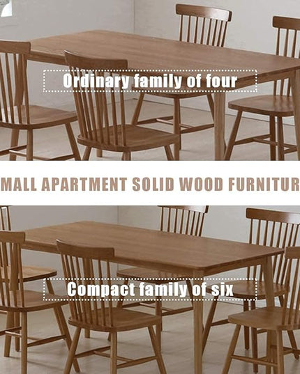 47" Dining Table Kitchen Table Dining Room Table Small Kitchen Table for Small Spaces Table Modern Home Furniture Dinner Table Rectangular (Natural) - LeafyLoom