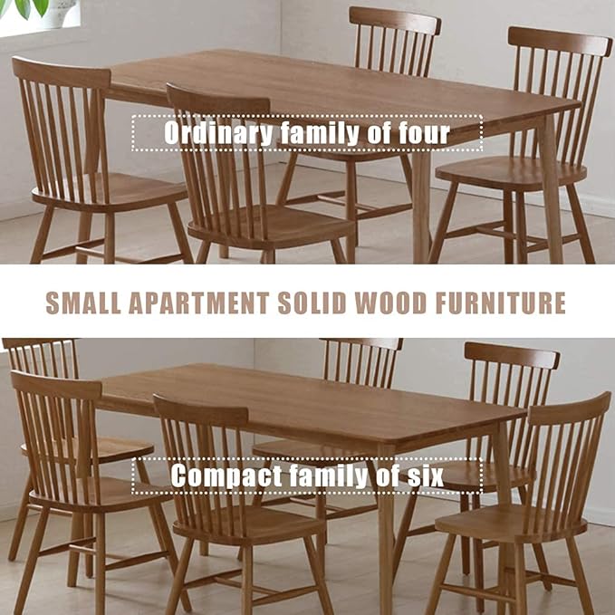 47" Dining Table Kitchen Table Dining Room Table Small Kitchen Table for Small Spaces Table Modern Home Furniture Dinner Table Rectangular (Natural) - LeafyLoom