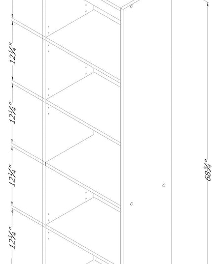 South Shore Axess 5-Shelf Narrow Bookcase, Chocolate - LeafyLoom