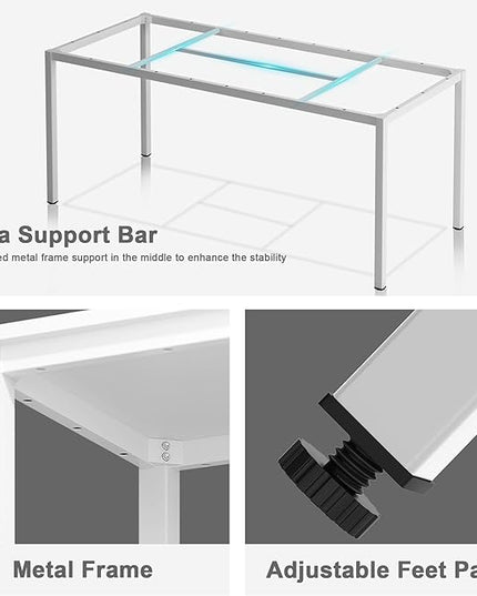 Need Large Computer Desk 70.8 x 31.5 inches Conference Table Large Office Desk Writing Table Workstation for Home Office,White 10FJGSAC3-180WW-ND - LeafyLoom