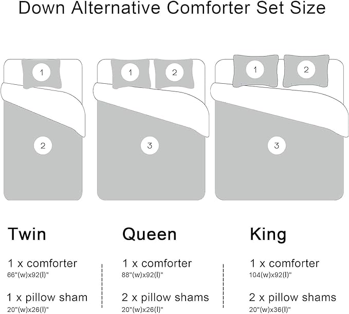 downluxe Lightweight Plaid Comforter Set (King) with 2 Pillow Shams - 3-Piece Set - Red/Black Plaid - Down Alternative Reversible Comforter - LeafyLoom