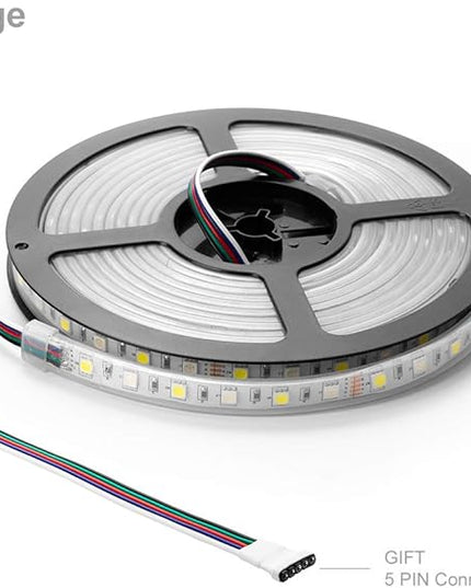 BTF-LIGHTING 5050 RGBW RGB+Cool White(6000K-7000K) 150RGB+150White LED Tape Light 5m 16.4ft 60LED/m Multi-Colored IP67 12mm Width FPCB DC12V for Bedroom Home Decoration(No Adapter or Controller) BTF-LIGHTING
