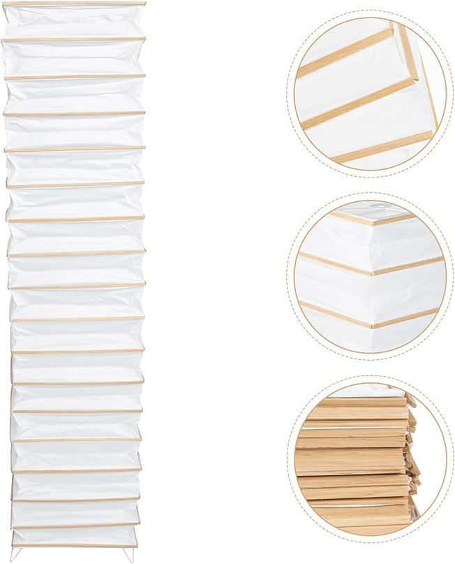 Uonlytech Paper Floor Lamp Shades Nordic Style Table Lampshades Barrel Chandelier Light Cover Protector for Home Hotel Bedside Desk Floor Lamp, Beige - LeafyLoom