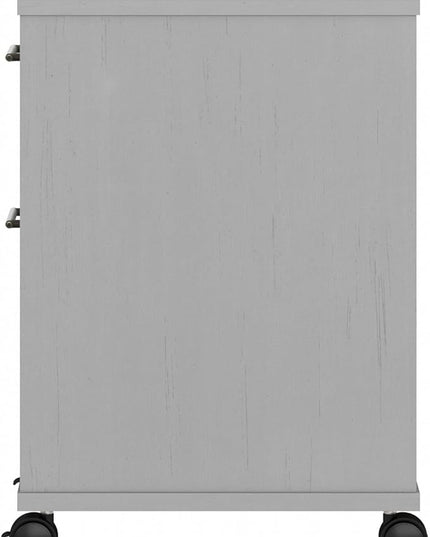 Bush Furniture Key West 2 Drawer Rolling File Cabinet in Cape Cod Gray, Mobile Organization for Home Office, Small Under Desk Storage on Wheels - LeafyLoom