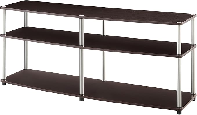 Convenience Concepts Designs2Go 3-Tier TV Stand, 60", Espresso - LeafyLoom