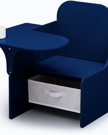 Delta Children MySize Chair Desk with Storage Bin - Greenguard Gold Certified, Navy - LeafyLoom