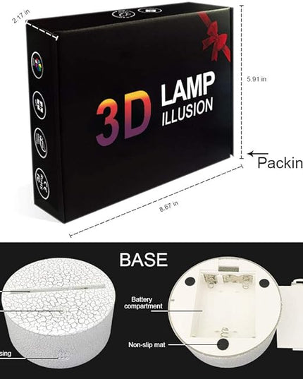 Dolphin Girls Gifts Dolphin Lamp 16 Colors Change with Remote Control 3D Optical Illusion Dolphin Decor Light As a Birthday Gift Ideas for Baby and Kids - LeafyLoom