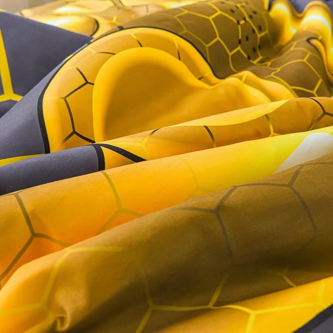 NTBED Game Console Comforter Set for Boys Girls Kids 3D Gaming Geometric Lightweight Microfiber Bedding Sets (Gold, Twin) - LeafyLoom