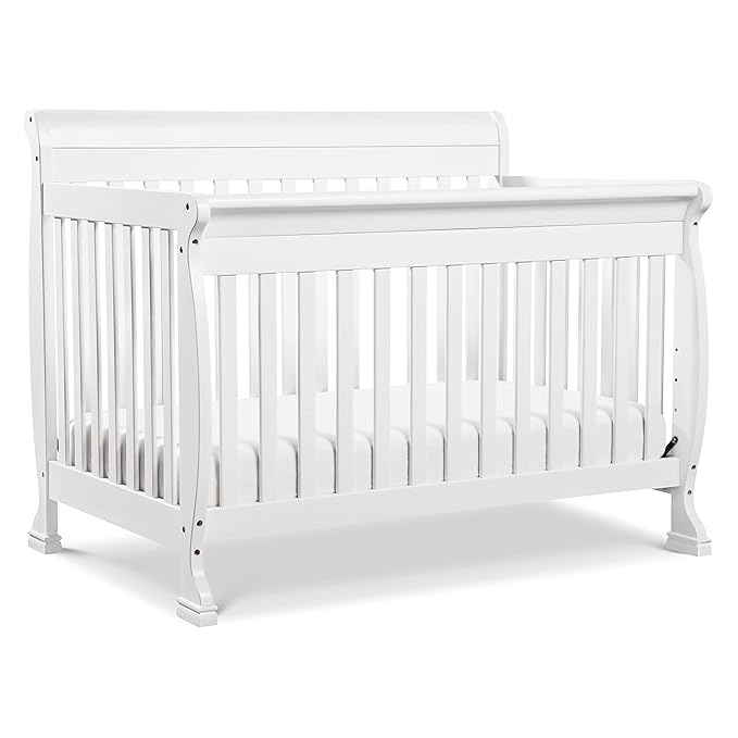 DaVinci Kalani 4-in-1 Convertible Crib in White, Greenguard Gold Certified - LeafyLoom