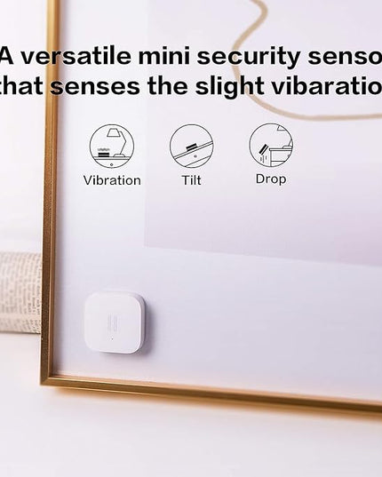 Aqara Vibration Sensor, Requires AQARA HUB, Zigbee Connection, Wireless Mini Glass Break Detector for Alarm System and Smart Home Automation, Compatible with Apple HomeKit, Works with IFTTT Aqara