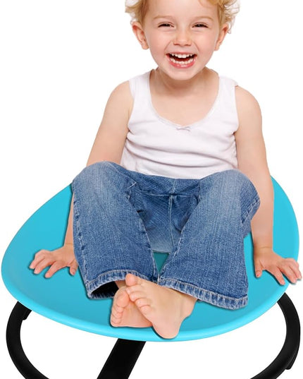 Kids Sensory Swivel Chair, Autism Spinning Chair for Kids Sensory, Sensory Toy Chair, Training Body Coordination, No Assembly Required (Blue) - LeafyLoom